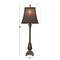 34.5" Tuscan Black Polystone Fleur-De-Lis Buffet Lamp